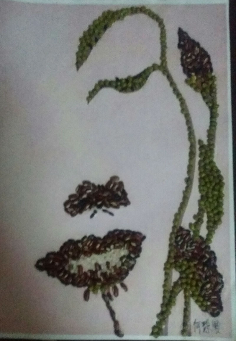 粮食做贴画方法
